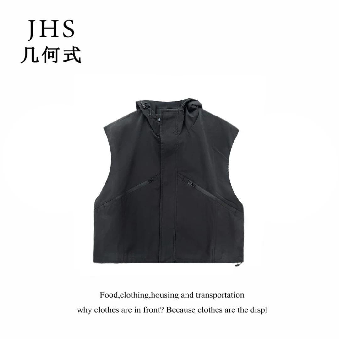 LC247-秋季新款连帽马夹春秋户外女款马甲百搭ins工装风【自播】