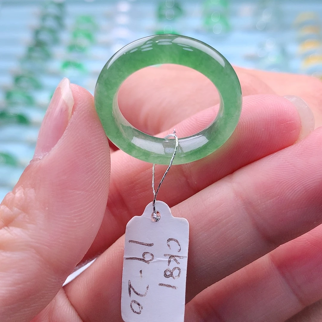 翡翠戒指未镶嵌A货缅甸翡翠