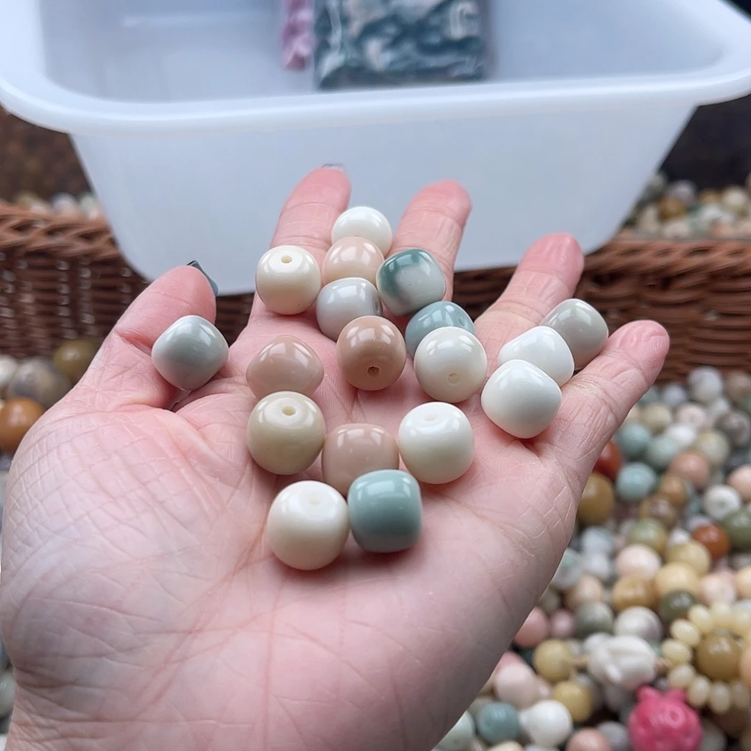 白玉菩提吊坠C/12mm/50+10颗