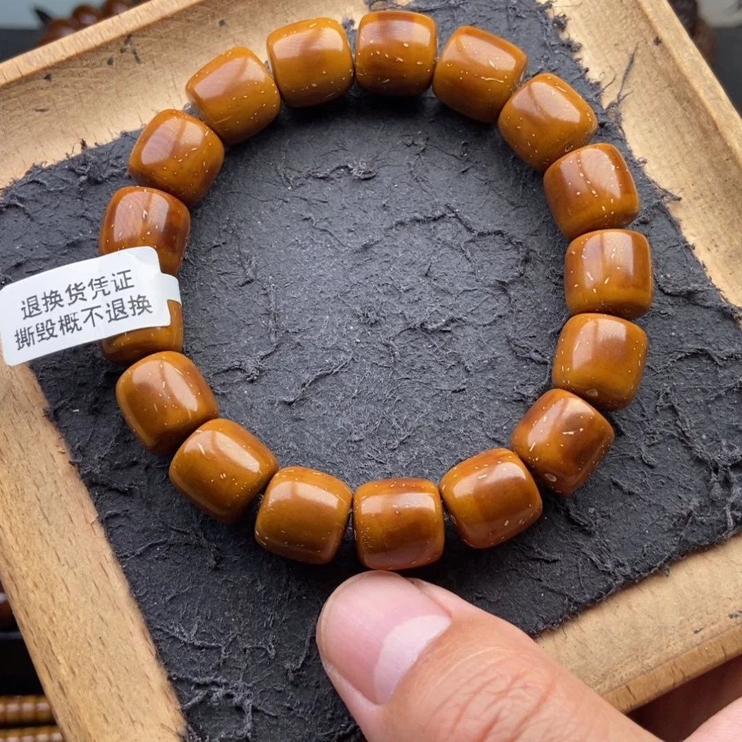 紫金鼠手串12.8mm天花板黄金甲