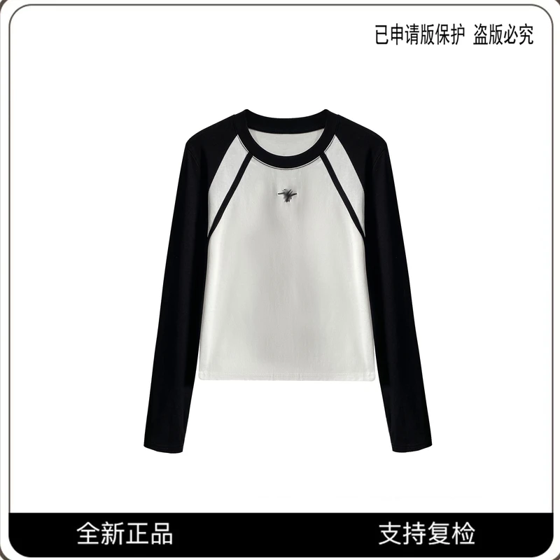 【薇哥内部自营】65810#CSIN轻奢时尚拼接T恤2025显瘦休闲个性上衣