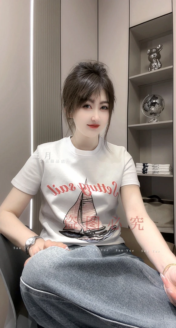 2025秋冬新款短袖女百搭（6691）