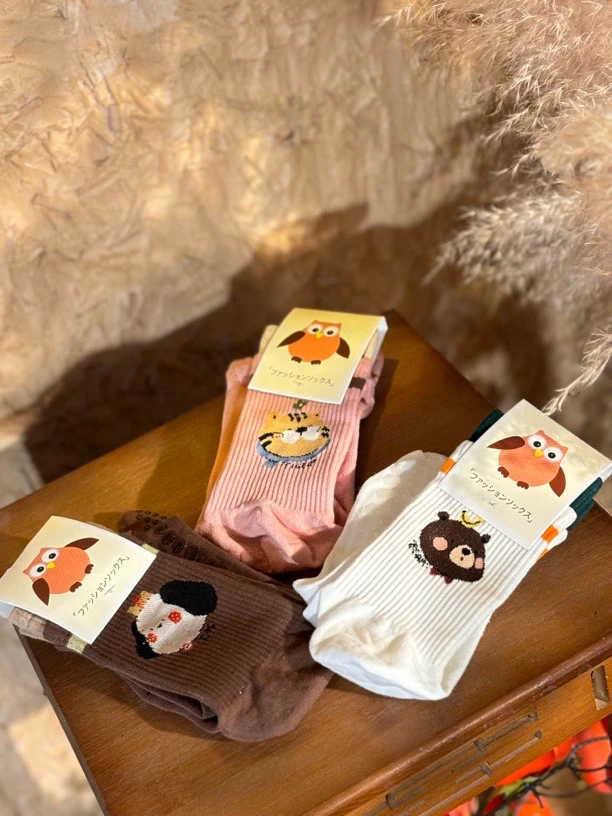 【出口JP】 精梳棉/精工刺绣五指防滑瑜伽袜 防滑 舒适