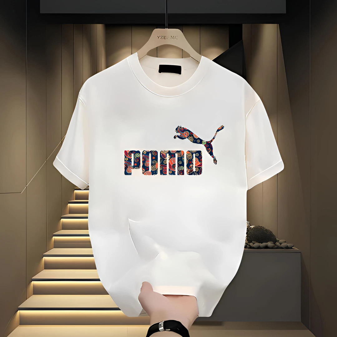 夏季潮牌小豹短袖t恤纯棉圆领欧美风街头T恤修身度假风高品质短袖