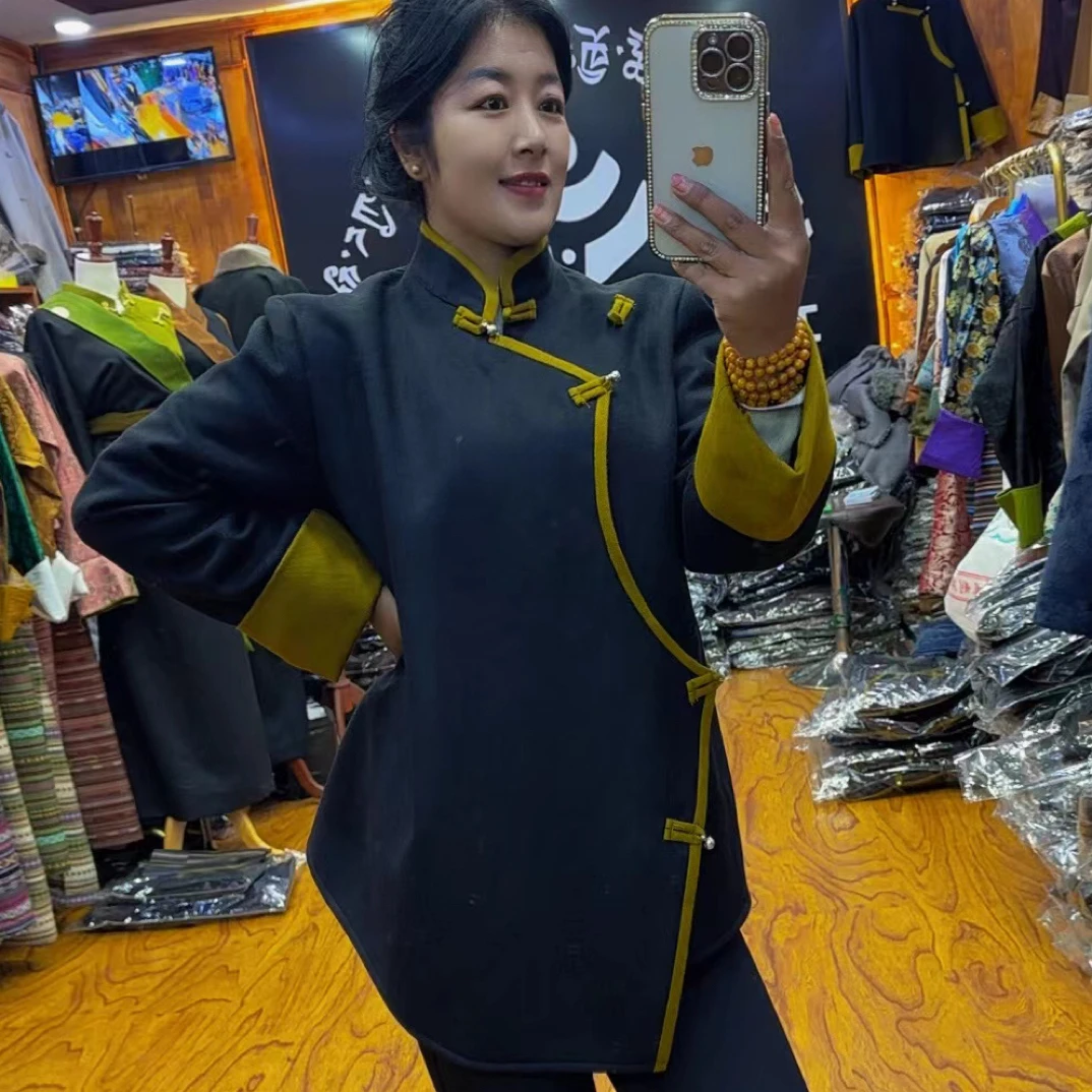 人造皮草 呢子藏式外套新款男女同款情侣款