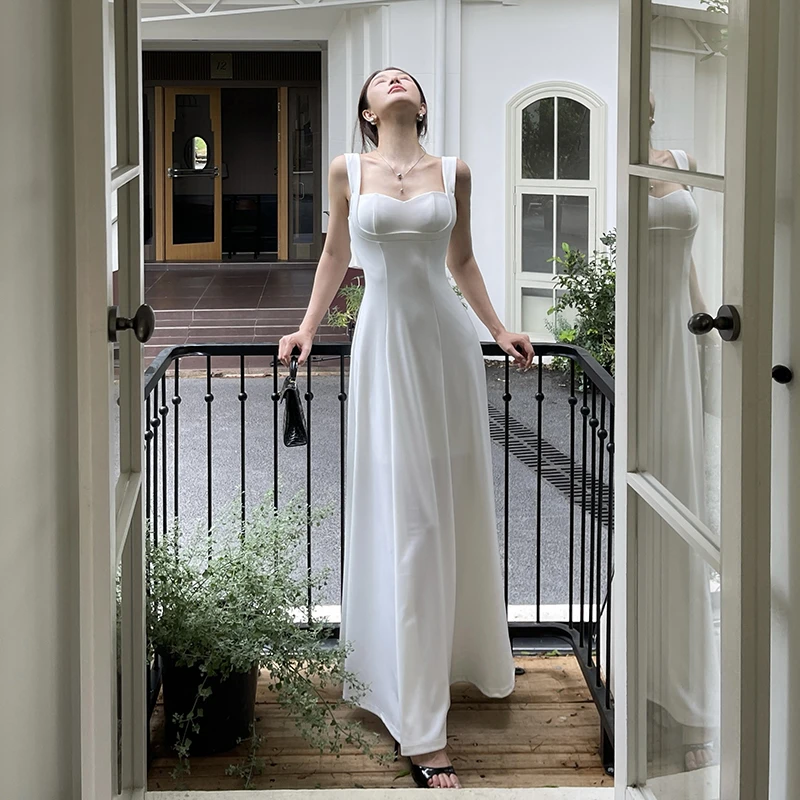 【温柔力】裙子女款爆款2025新款高级感气质温柔显瘦白色连衣裙女