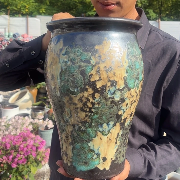 油画鱼尾一个口径20高度32