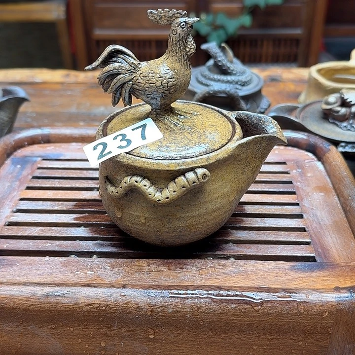 纯手工制作粗陶茶具