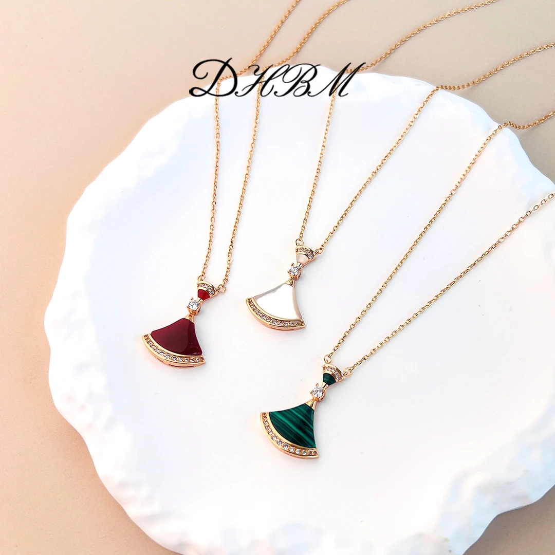 V金 【DHBM项链】CNC精工小裙摆轻奢时尚项链 BV001B-008B