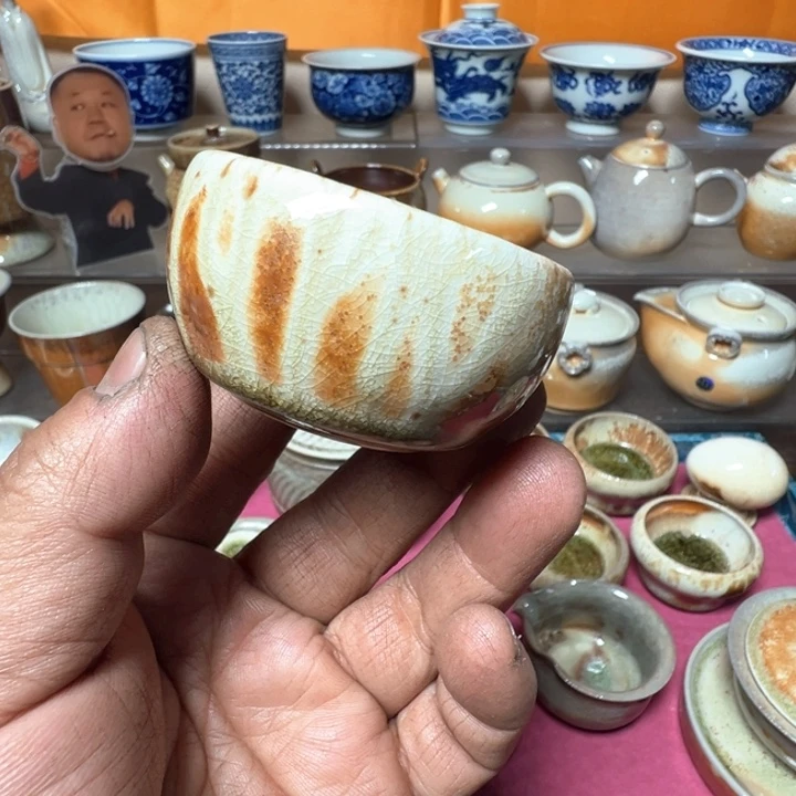 摆件七天柴烧主人杯 018