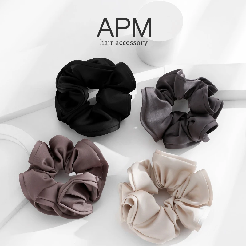 APM/时尚木耳边发圈日韩系高级感发绳明星同款发饰高弹力百搭发圈