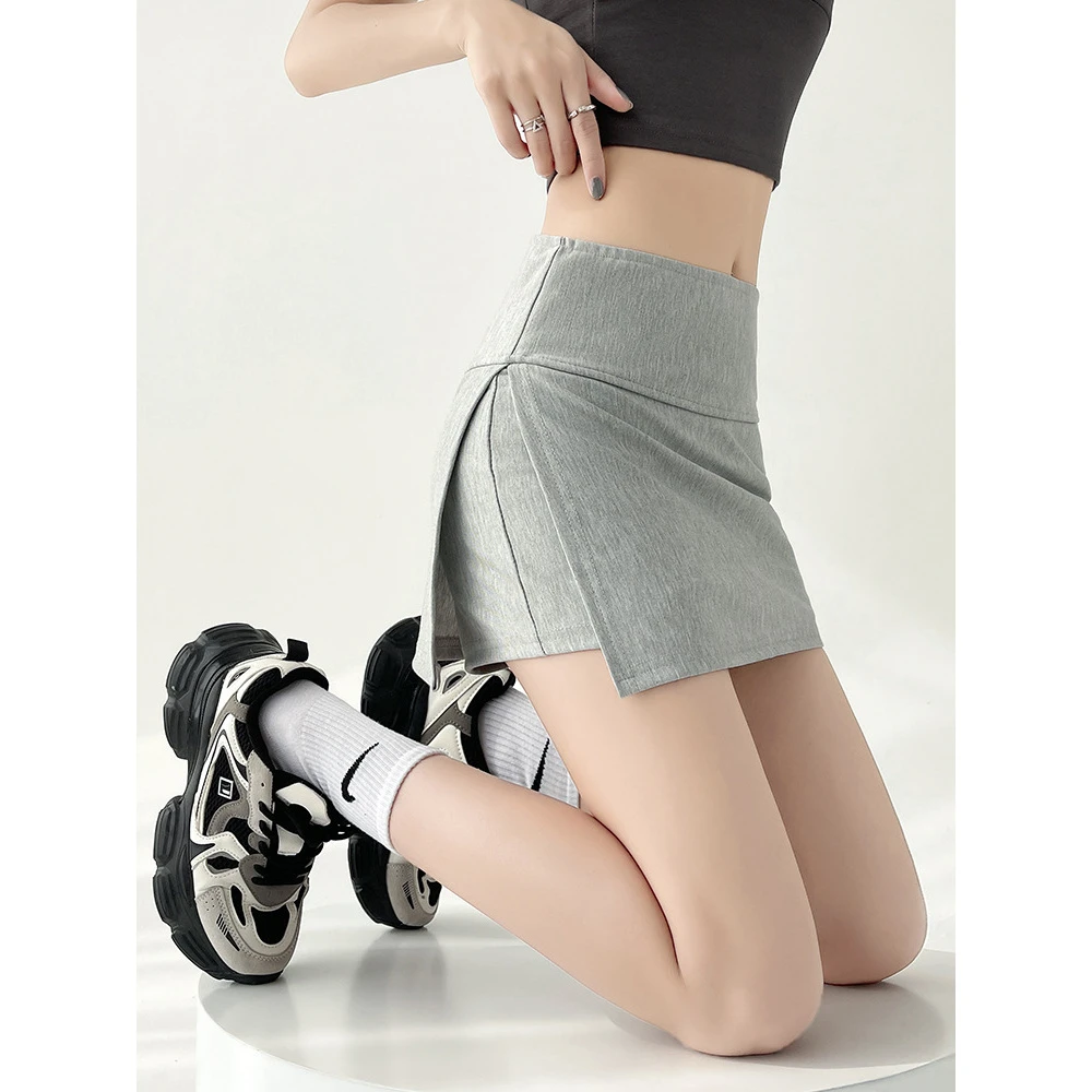 侧开叉瑜伽裙裤夏季女装2025新款显瘦a字包臀裙运动防走光半身裙