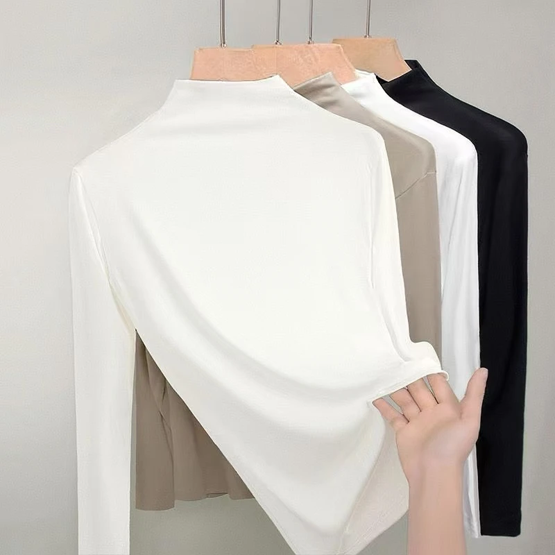 女士冬季绒感白色打底