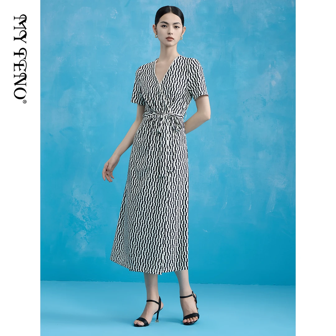 MY TENO/马天奴VDS604碎花显瘦气质时尚夏季复古法式妈妈裙连衣裙