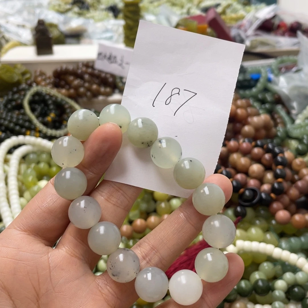 蛇纹石玉手链合金
