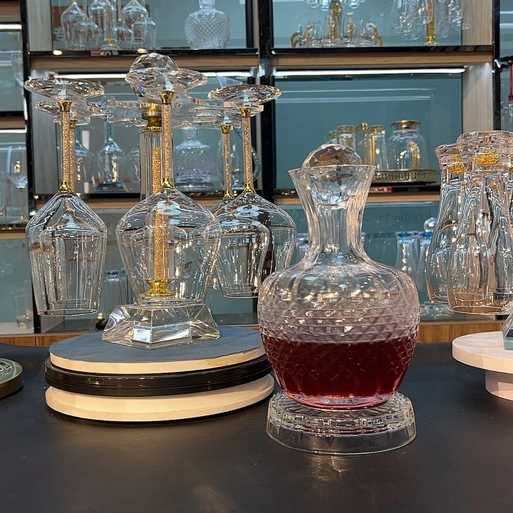 水晶玻璃手柄款420红酒杯透明白酒杯10杯啤酒杯一套