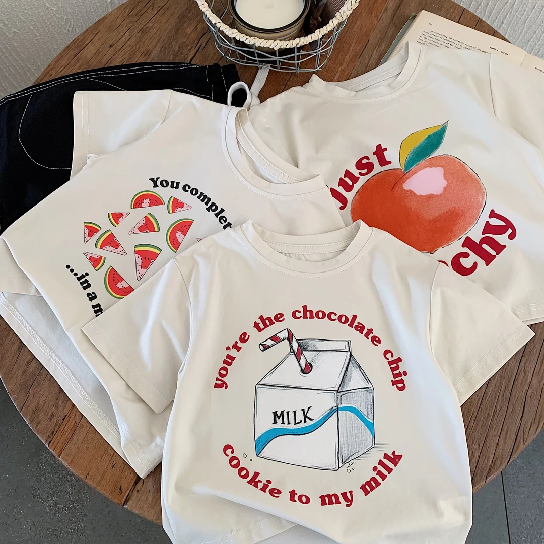 【郝叔专属】男童简约短袖圆领T恤上衣2025夏季新款韩ZYx068