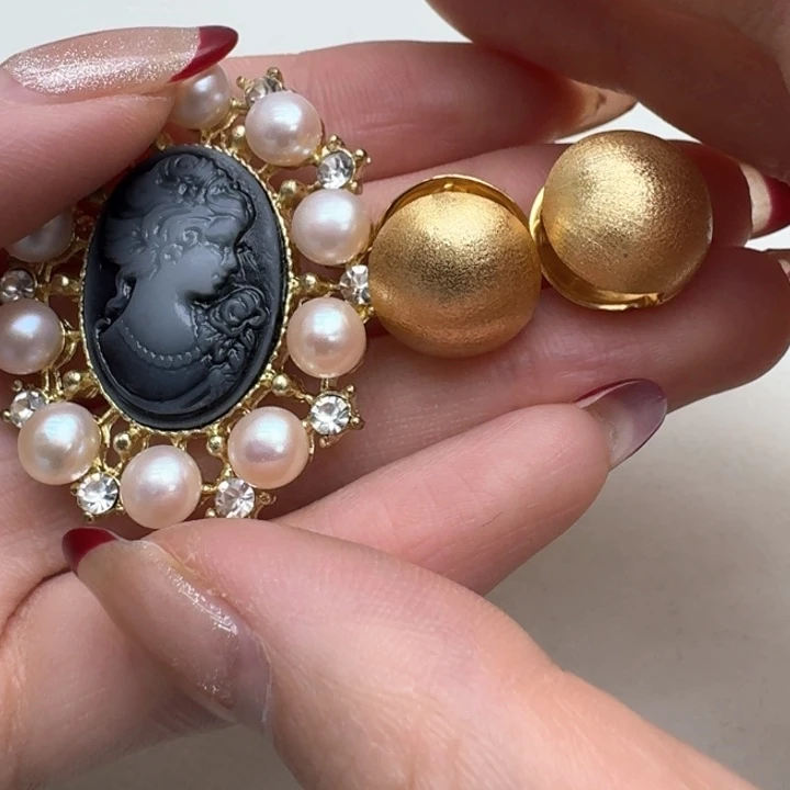 淡水珍珠耳饰银S925镶嵌