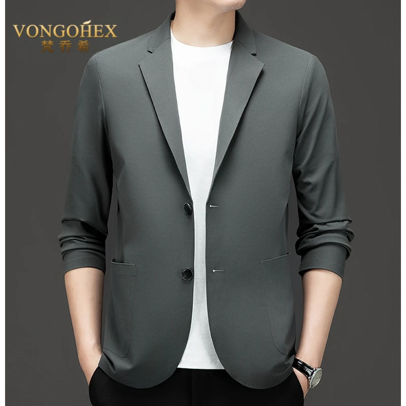 VONGOHEX冰丝休闲小西装外套男薄款单西防晒西服夏季新款宽松百搭