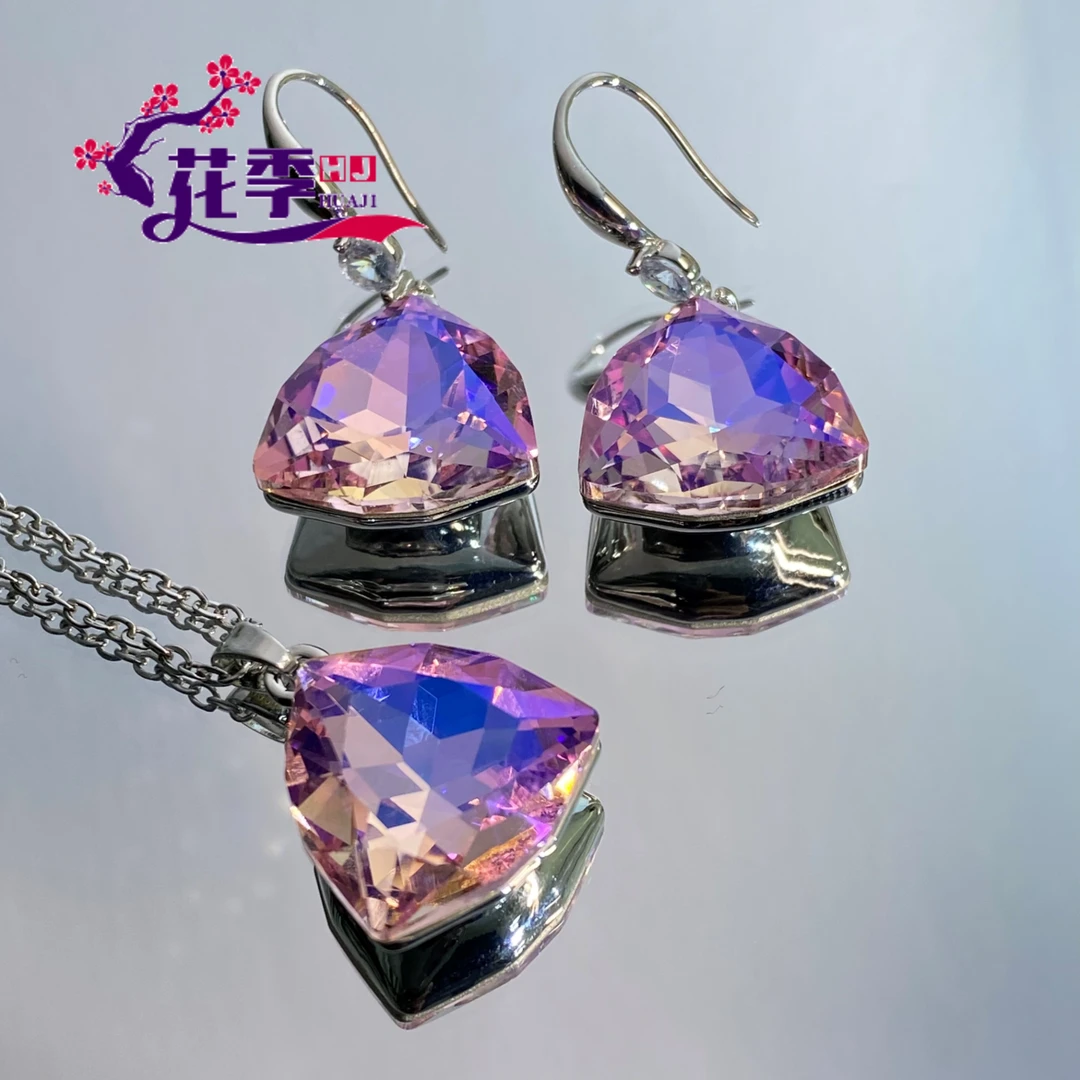 【花季】 原创高级玫红强荧光项链套装G304