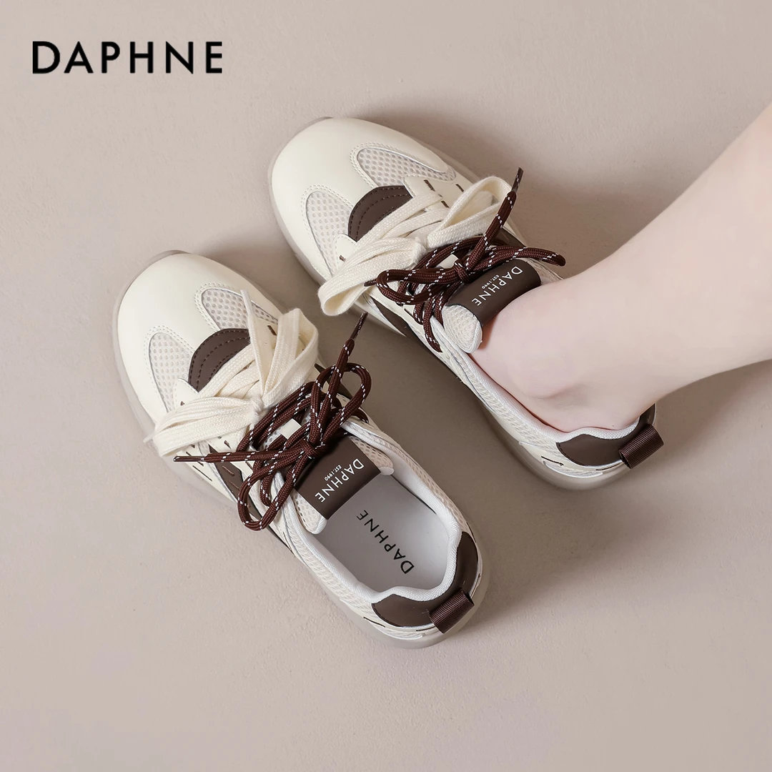 达芙妮德训鞋女网面透气夏季2025新款超火小众百搭休闲鞋防滑软底