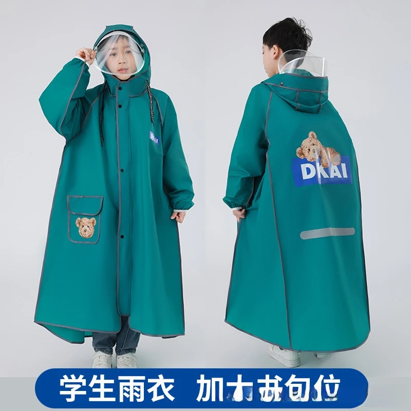 儿童雨衣男女款防水全身大童上学专用小学初中生带书包位小孩雨披