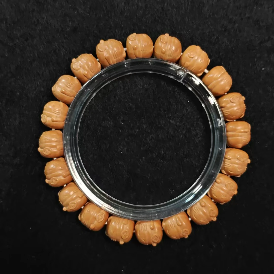 【D824】“ZC猫猫”猴头凤仙料雕刻10mm左右猴头核桃手串可爱题材