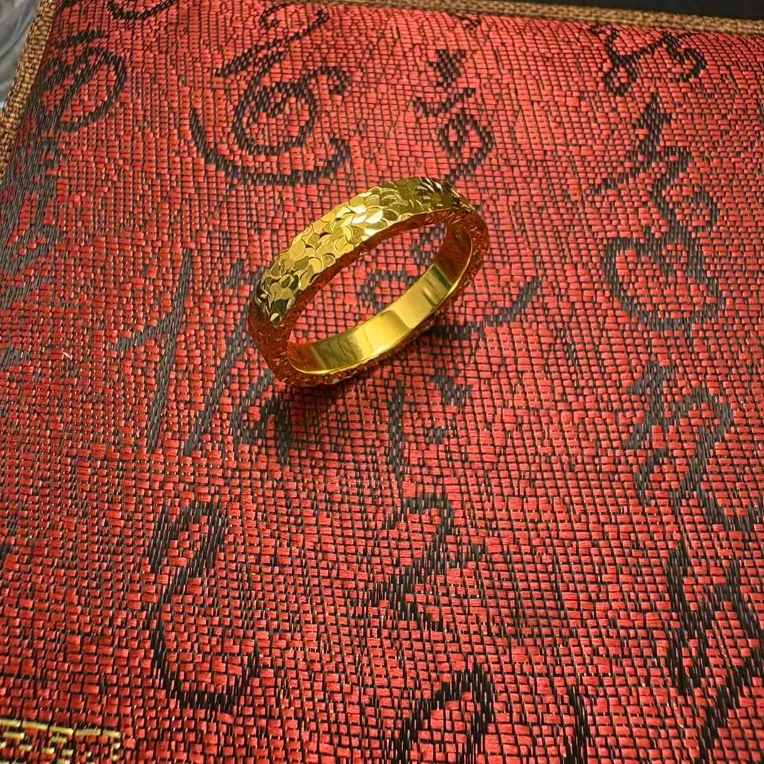 合金戒指 合金饰品 三面碎冰冰戒指精美百搭饰品男女同款圈口可选