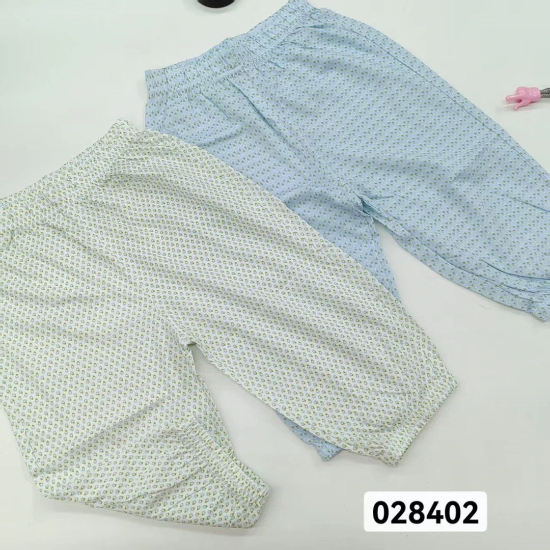 新款自家小花长裤028402