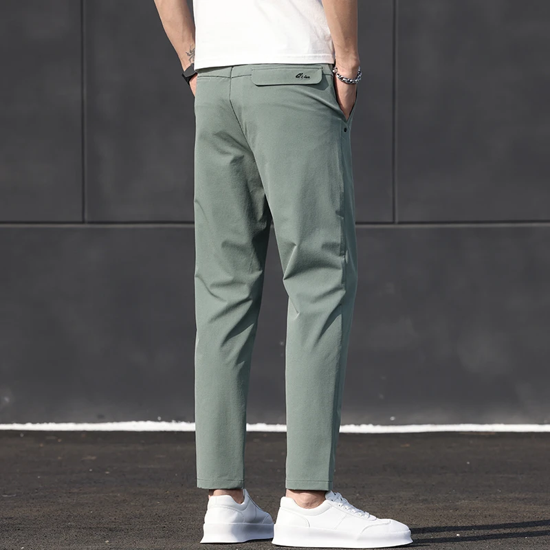 2025新款夏季薄款休闲裤男士冰丝裤运动韩版百搭长裤子轻薄透气