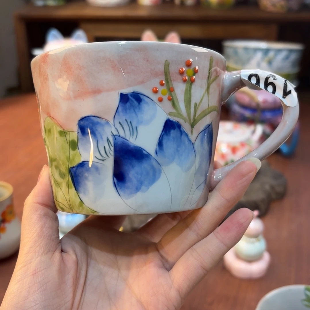 景德镇手绘高温釉下彩陶瓷茶具