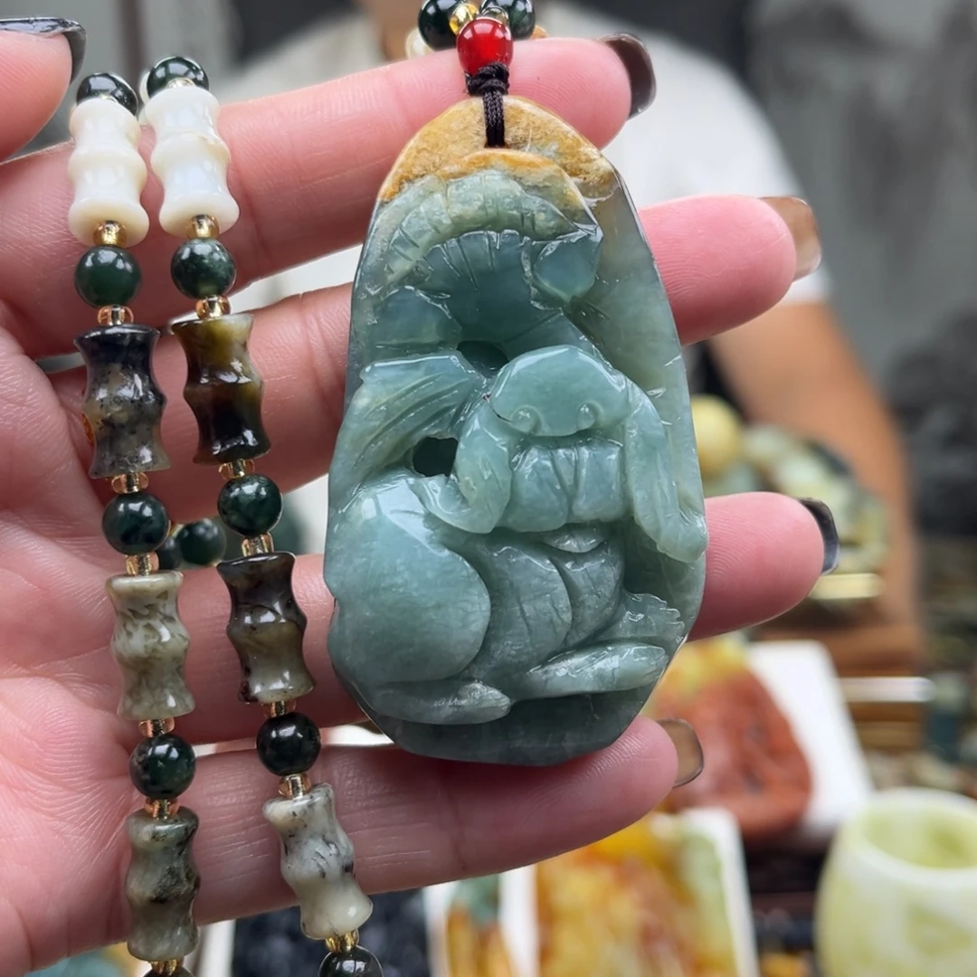 岫玉未镶嵌挂件挂件