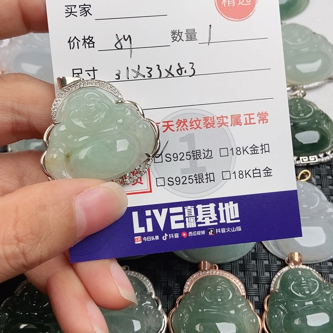 翡翠银S925镶嵌颈饰