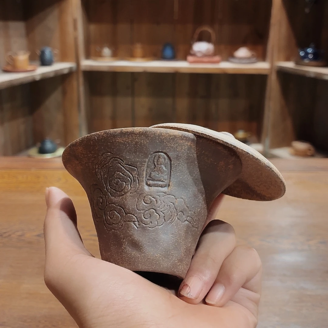 柴烧老岩泥高温茶器皿