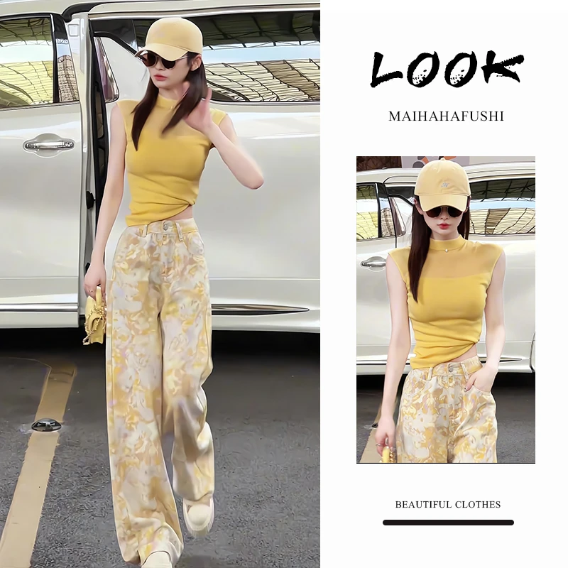 夏季一整套女装2025年新款韩版洋气减龄时尚无袖上衣休闲裤两件套