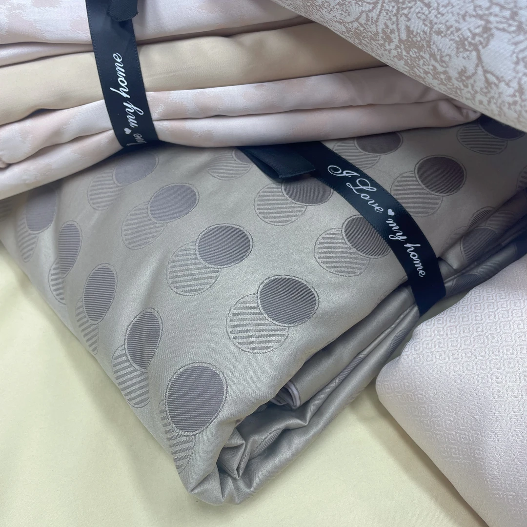 实拍无滤镜60支新疆长绒棉四件套工艺款轻奢高档欧式提花酒店风