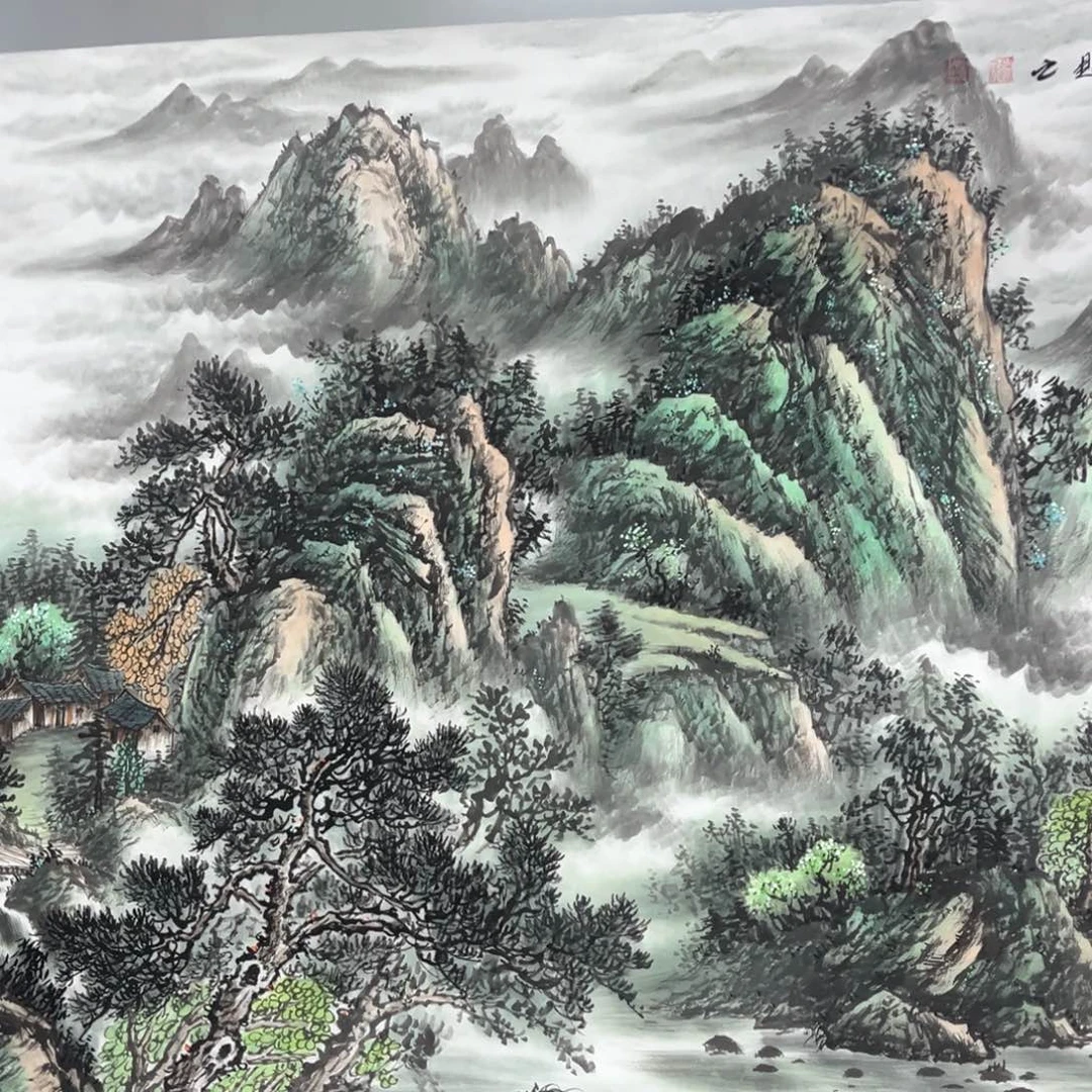 一***水国画国画作品老师手绘
