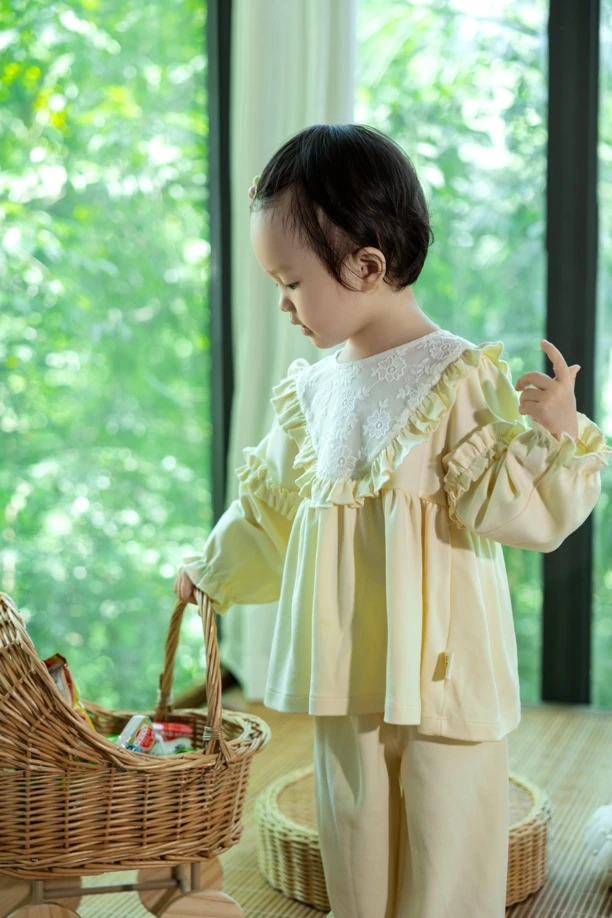 2025秋季新款婴童宫廷时尚家居服91625050宝宝