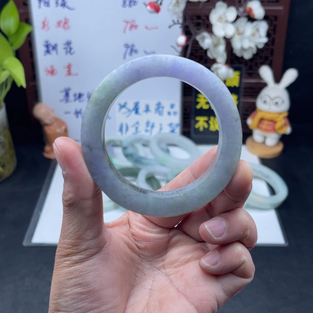 定制翡翠未镶嵌56-59正圈手镯