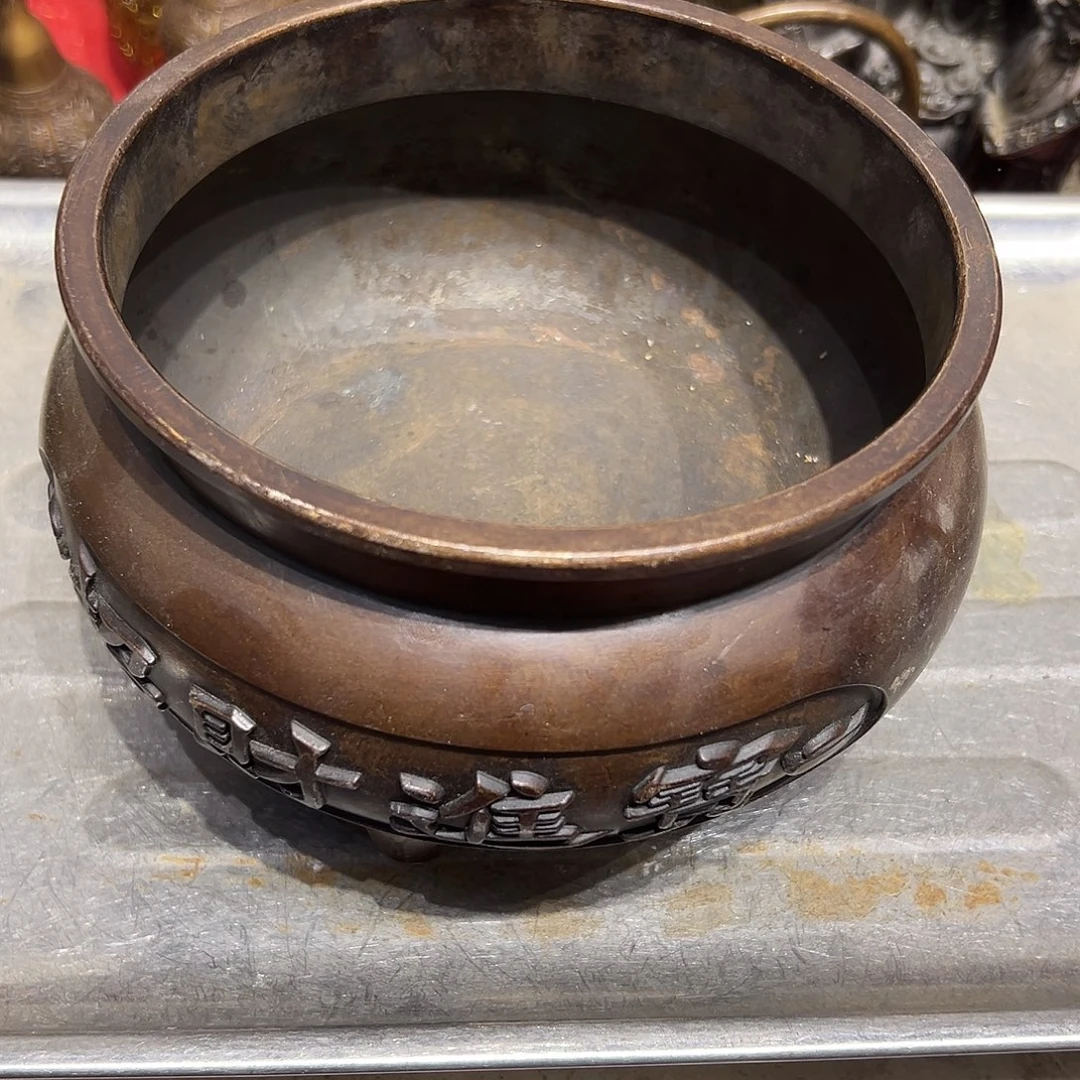 努***代黄铜摆件，文房摆件