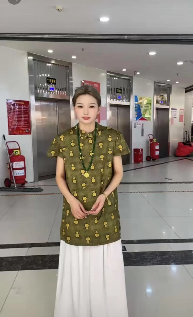 绿色葫芦 时尚复古傣族风格轻熟风度假风莫奈花园风