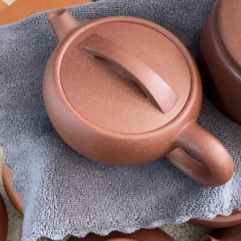 紫砂茶壶老*深井紫泥180c c