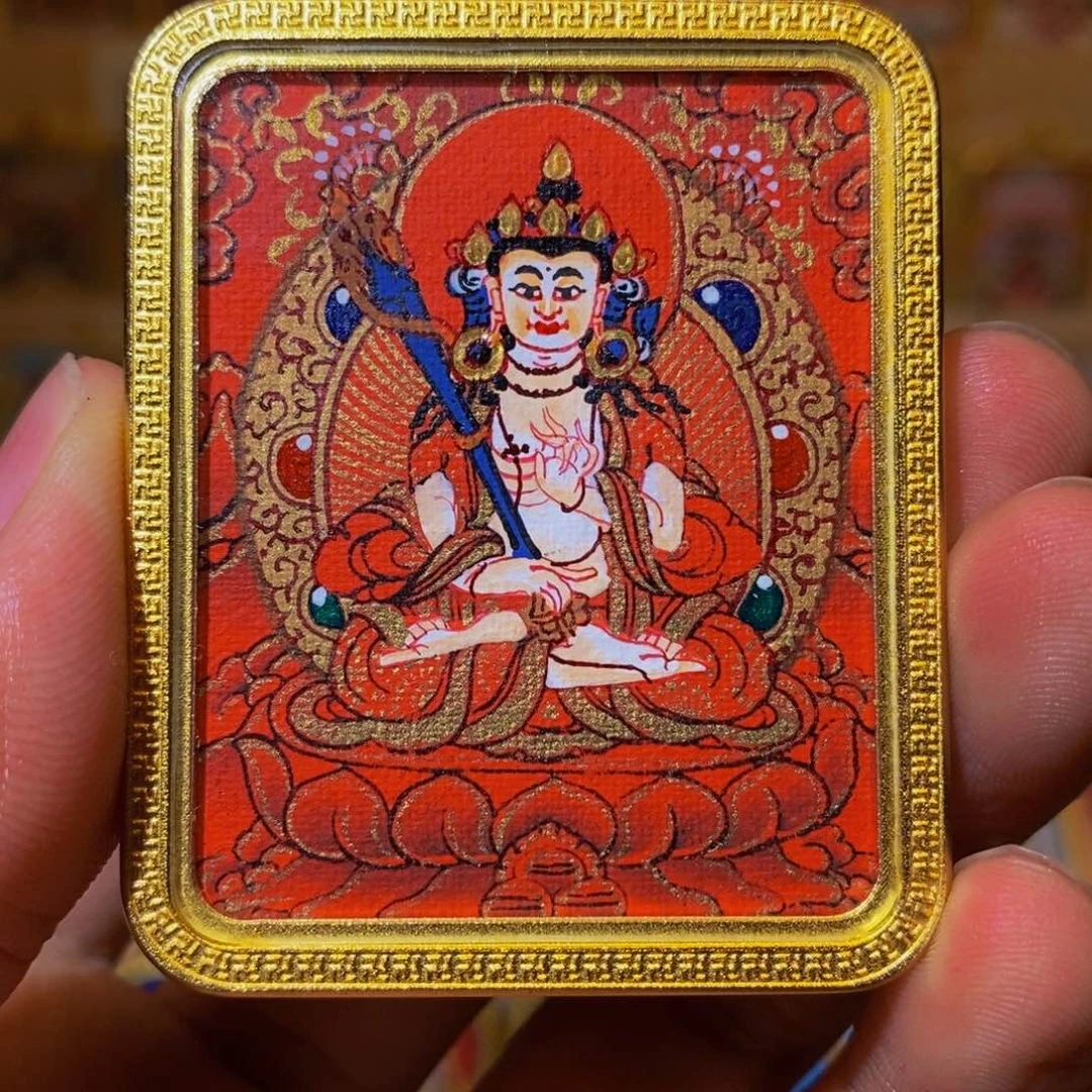 一***司吊坠虚空藏菩萨纯手绘唐卡