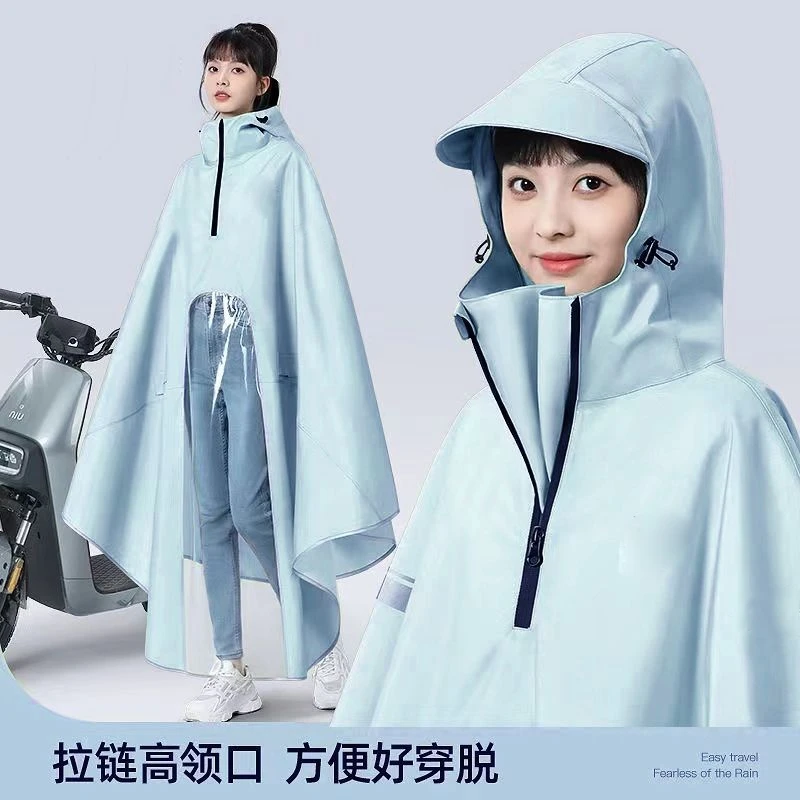 爆款电动车雨衣单人男女款长款全身防暴雨加大加厚电瓶摩托车雨披