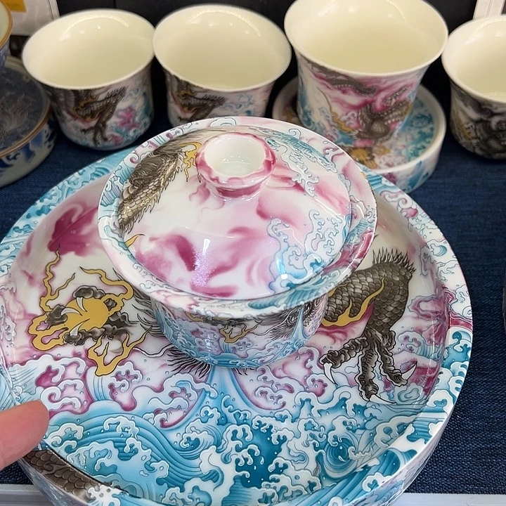陶景德陶瓷盖碗茶具