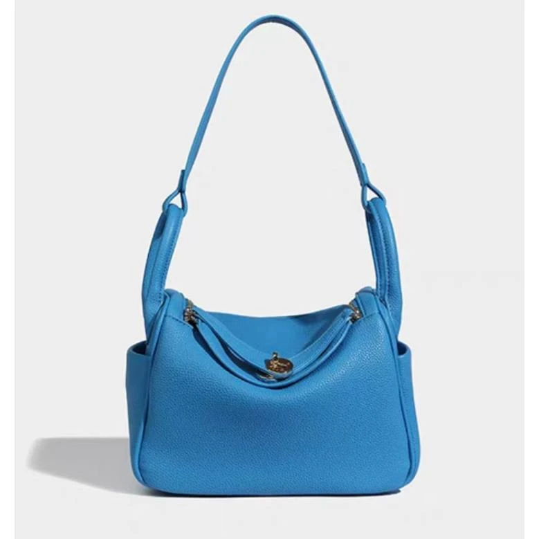 蓝色女2025秋冬新款潮百搭手提包单肩包时尚