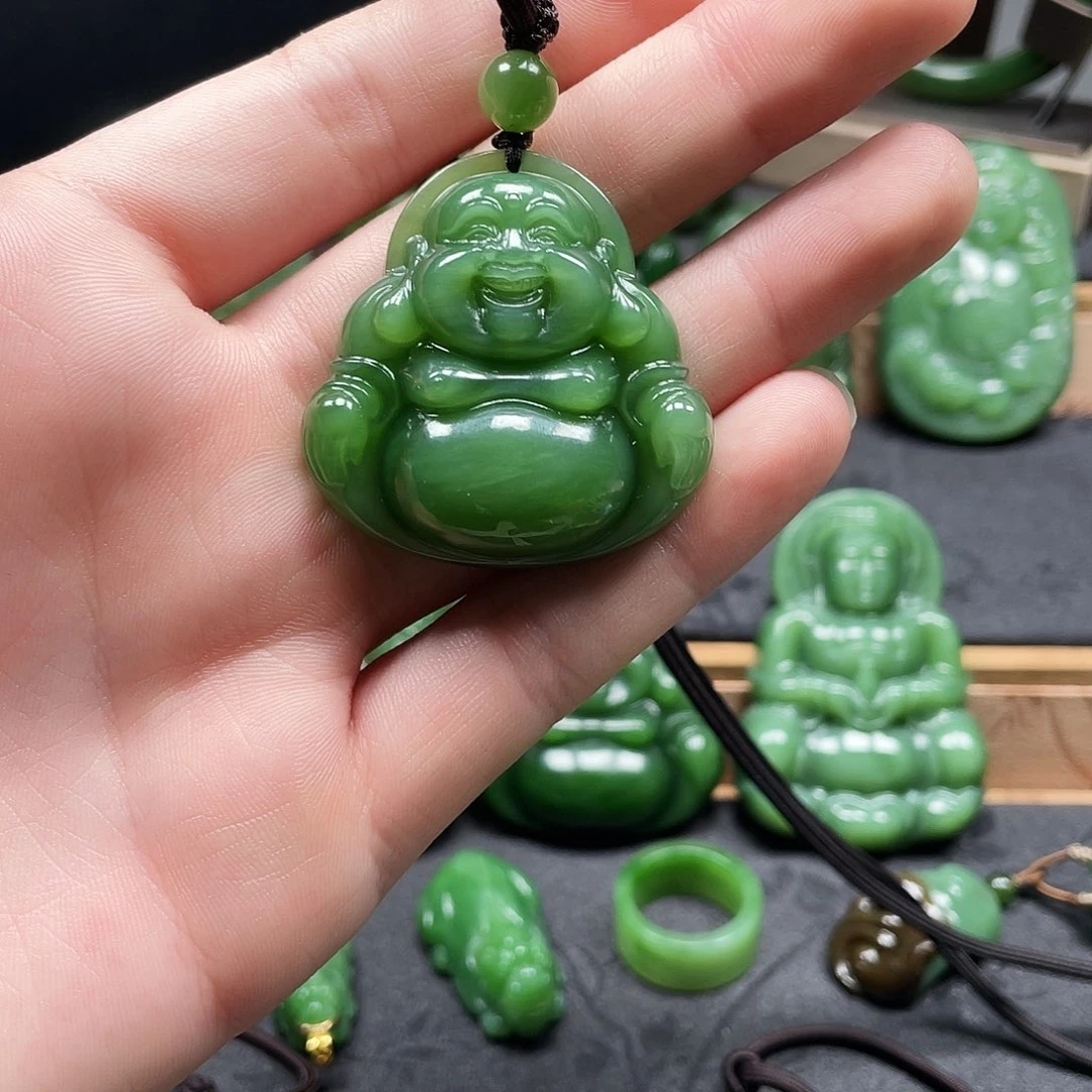 和田玉（碧玉）颈饰未镶嵌