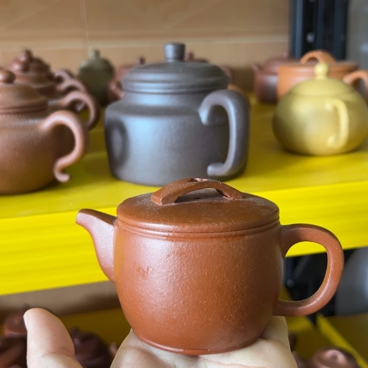 紫砂茶壶汉瓦150cc红降坡