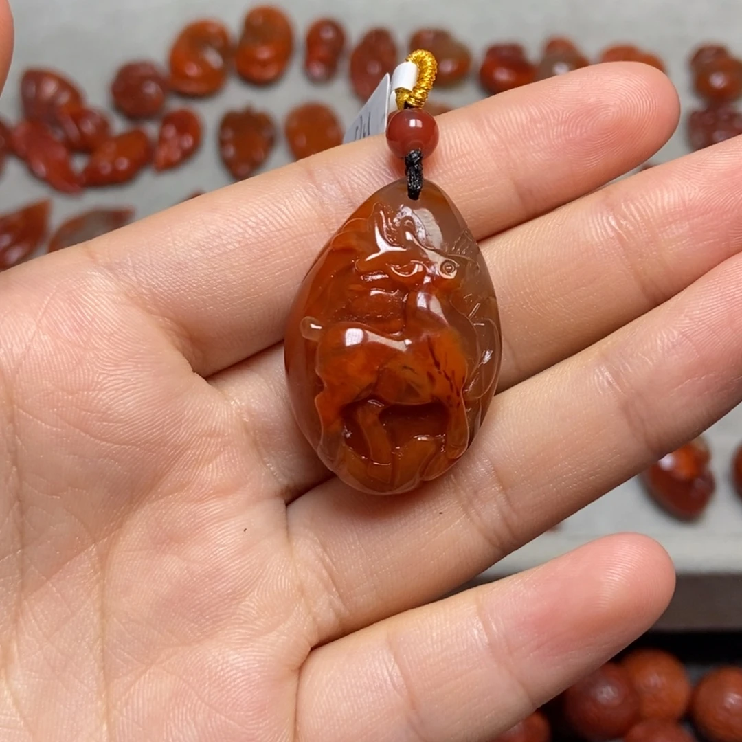 南红玛瑙未镶嵌吊坠(不含链)