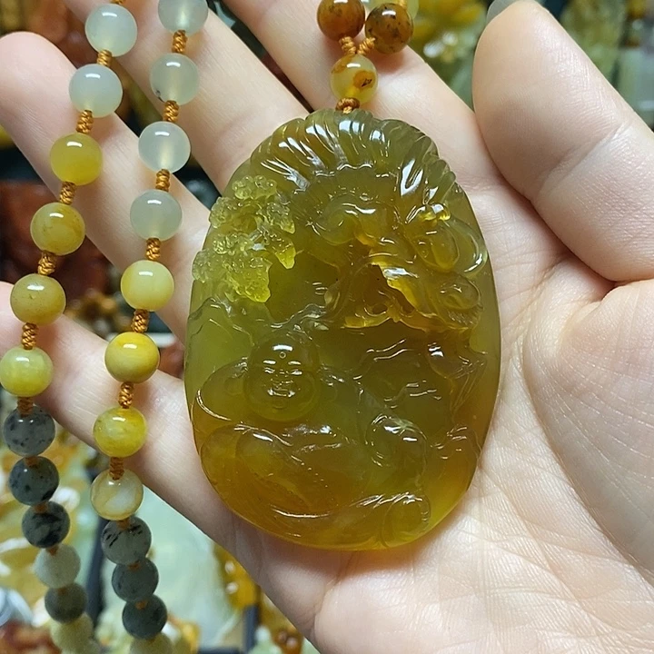 岫玉未镶嵌吊坠(赠链)